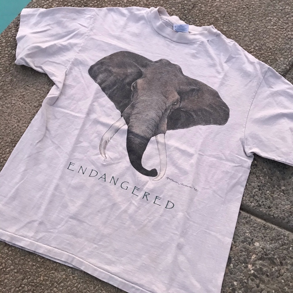 Vintage Endangered Elephant Tee